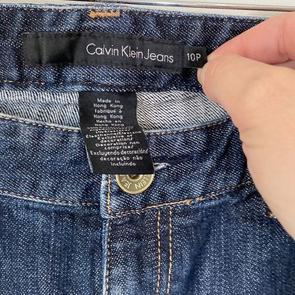 Vintage Calvin Klein Wide Leg Jeans Sz 10P - Picture 3 of 12